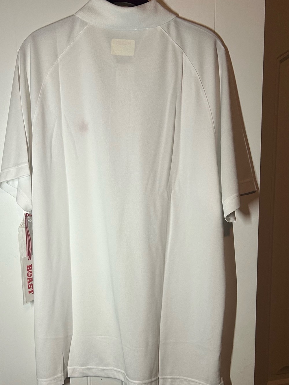 BOAST White Short-Sleeve Polo with Red Leaf Logo - Picture 2 of 5